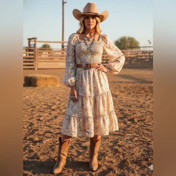 Lily Rose floral print women’s dress size S bohemian , romantic - Picture 6 of 16